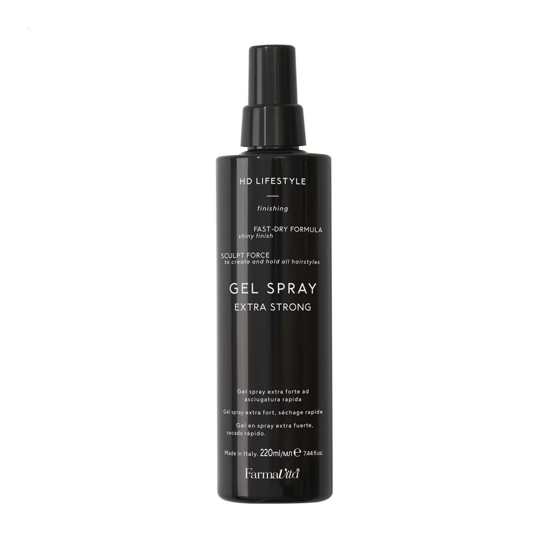 Моделювальний спрей-гель для волосся FarmaVita HD Life Style Extra Strong Gel Spray Екстра-сильна фіксація, 220 мл